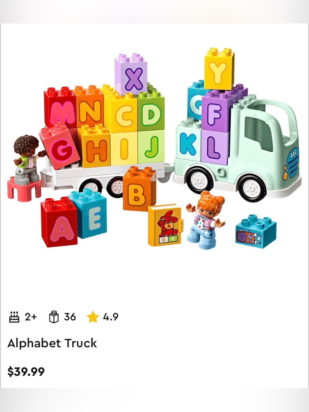 Lego Duplo alphabet truck 10421